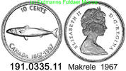 Canada Kanada 10 Cents *69 KM67 Makrele . 191.0335.11 -