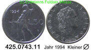 Italy Italien 50 Lire *138 KM95a kleiner Durchmesser . 425.0743.11 -
