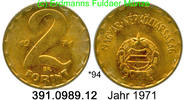 Hungary Ungarn 2 Forint *94 KM591 . 391.0989.12 -
