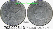 Tunesien 1 Dinar *243 KM304 FAO Erntefrau . 702.0905.13 -