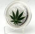 Benin 1000 Francs 2010 Plants of the World CANNABIS MARIHUANA Silver Coin Proof