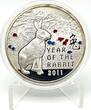Niue 1$ 2010 Year of the RABBIT Chinese Calendar Color Proof Silver Coin