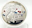 Niue 1$ 2010 Year of the RABBIT Chinese Calendar Color Proof Silver Coin