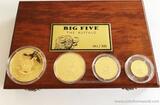 World Coins 8.500 Francs 2016 Cameroon  Big Five Series Buffalo Set 4 Gold Proof Coins