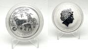 1$ 2015 Australia Year of the GOAT Lunar Series II 1 oz Silver Coin Lion Privy 