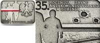 European Coins Poland 20 zl. Silver Coin 35th Anniversary Anti-communist Uprising Lublin -