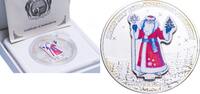World Coins Bank of Nauru 10$ Happy New Year and Merry Christmas 3D 1oz silver Coin -