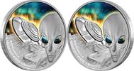 Niue 1$ Roswell 75th Anniversary Flying Saucer UFO 1 oz Silver Coin -