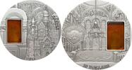 Palau 10$ Palau Castle Neuschwanstein Mineral Art Amber 2 Oz Silver 10$ -