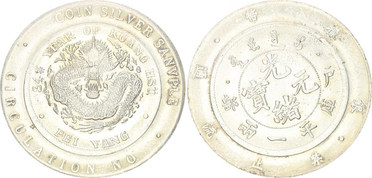 China Ching-Dynasty Dollar Jahr 34 1908 CHINA, Ching