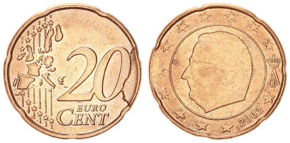 20 Cent Belgien Fehlpragung