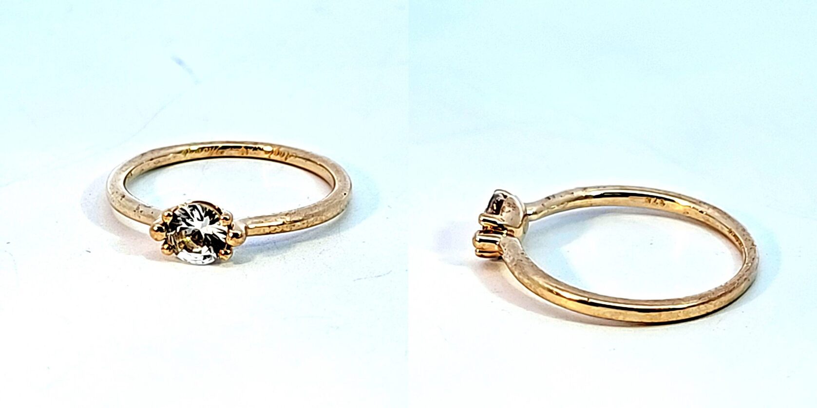 375 Gold Ring mit Diamant(0,35 Karat), Ringgröße 53 Sehr gut, siehe ...