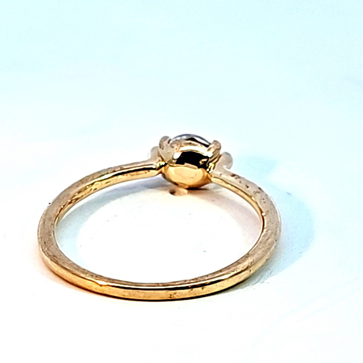375 Gold Ring mit Diamant(0,35 Karat), Ringgröße 53 Sehr gut, siehe Fotos und Video