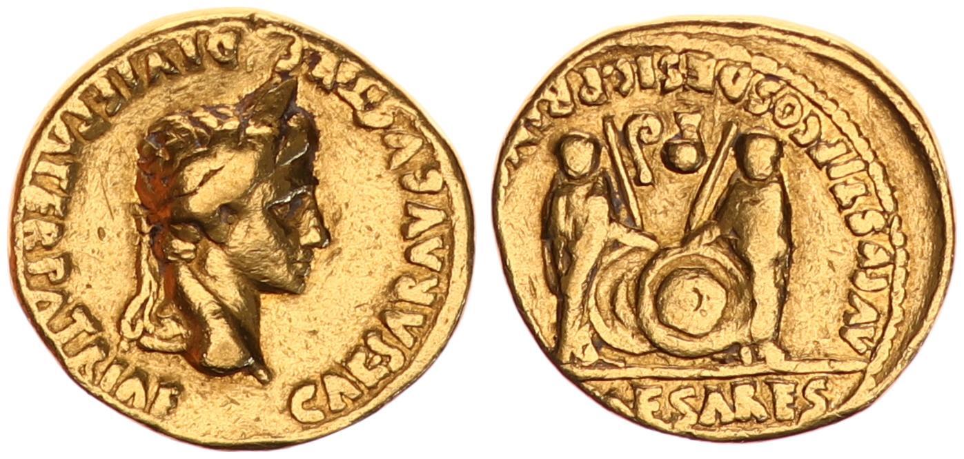 Antike Römische Kaiserzeit AV Aureus 30 BC 14 PC Kaiser Augustus