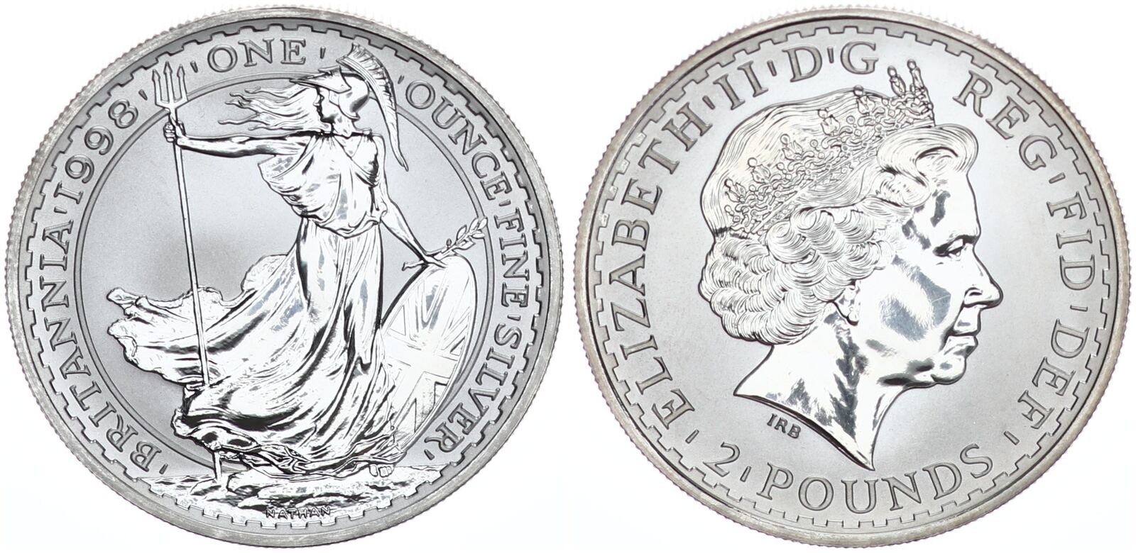 GB - Great Britain - England 2 Pounds 1998 2 Pfund Britannia 1