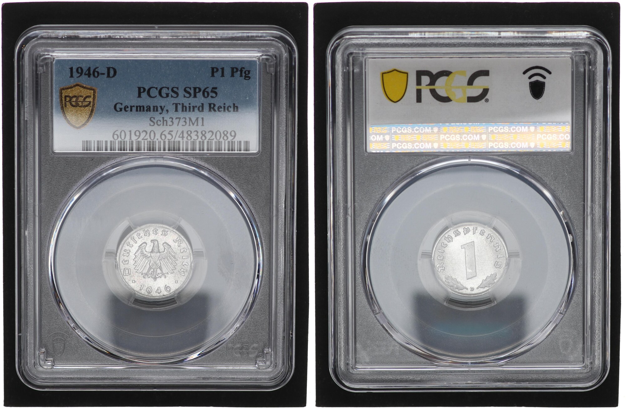 Deutschland unter Alliierter Besetzung 1 Pfennig Aluminium Probe