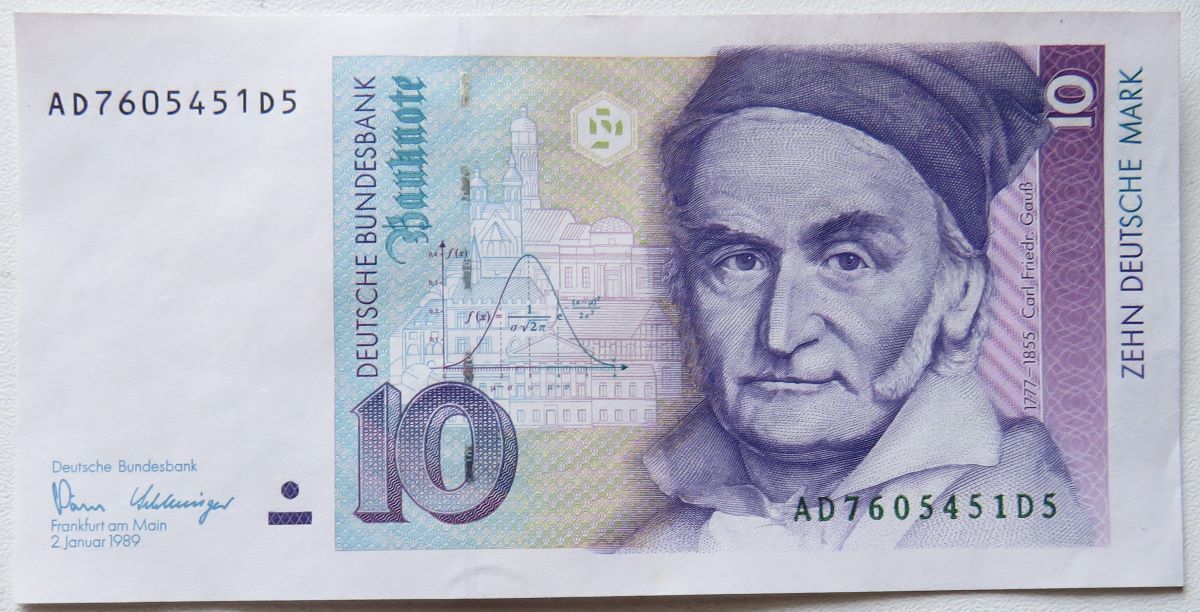 Deutschland - BRD 10 DM - 10 Deutsche Mark 1. Januar 1989 Banknote Carl ...