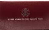 $ 1 - One Dollar 1988 S USA 1 Dollar 1988 - Olymische Sommerspiele in Seoul 1988 - Fackel Proof in Kapsel und Originaletui