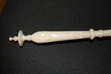 Deutschland ca.1890 alte Silberkelle mit Elfenbeingriff, Länge 44cm EF
