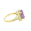 Ring mit Amethyst & Diamanten, 8K Gold (getestet, nicht gestempelt) Ringgröße 59