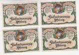 Deutschland/ Rheinsberg, LOT: je 4x 25,50,75Pf Scheine fast GEM UNC