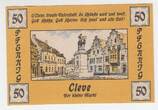 1921 Deutschland/ Cleve, 50Pf Schein EF