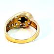 585 Gold Ring mit Saphir & Zirkonen, 14K Gold, 5,31g, Ringgröße 57 Sehr gut, siehe Fotos und Video