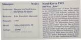 Nordkorea 500 Won 1995 1 Unze Silber - Eule - Farbmünze - Feinsilber 999 Proof in Kapsel, mit Zertifikat