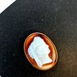 585 Gold Achat Gemme Brosche, 3,5cm x 2,5cm groß Sehr gut, siehe Fotos und Video