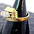 750 Gold Ring mit 0,5Karat alle zusammen Diamanten Ringgröße 53-54 Sehr gut, siehe Fotos und Video