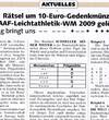 Deutschland 10€ 2009 Leichtatletik Münzzeichen G Münzkapsel Proof