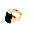 333 Gold Ring mit Obsidian Gemme 4,5gramm Ringgröße 57 Sehr gut, siehe Fotos und Video