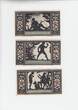 Quedlinburg am Harz, Provinz Sachsen 6x 50 Pfennig Juli 1921 Notgeld, Scherenschnitt-Motive GEM UNC