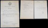 3. Reich Konvolut Medaille z. Er. 1. Oktober 1938, Brevet, Staatsangehörigkeitsausweis guter Zustand
