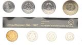 DDR KMS 1987 1 Pfennig bis 5 Mark Brandenburger Tor BU, Exportqualität
