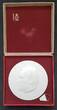 BRD Porzellan Medaille 1971 Willy Brandt Nobelpreisträger CH UNC., im Etui