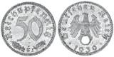 Deutschland / Drittes Reich 50 Pfennig 1939 E J.372 aEF