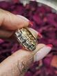 585 Gold Ring mit 4Diamanten Rosenschliff ca.0,5 Ringgröße 56-57 Sehr gut, siehe Fotos und Video