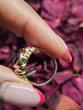 585 Gold Ring mit Tanzanit,5,4gramm, Ringgröße 57 Sehr gut siehe Fotos und Video
