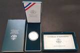USA 1 Dollar 1990 100. Geburtstag von Dwight D. Eisenhower, Silber, im Etui Proof