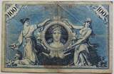 Deutsches Reich 100 Mark 17.04.1903 Unterdruck-Bst. G, Serie D minimale Einrisse, stark gebraucht-gebraucht