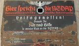 3. Reich Emailletafel Hier spricht die NSDAP, selten! sehr F