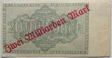 Mannheim, Baden 2 Milliarden Überdruck auf 20 Millionen 1923 Badische Bank, Notgeld gebraucht