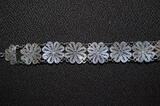 Silber-Armband aus feinem Silberdraht, mit roten Steinen, Silber geprüft, 18cm sehr guter Zustand,