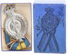 Deutschland/Braunschweig Orden 1900 Medaille BRAUNSCHWEIGER LANDWEHR-VERBAND für 25-jährige Mitgliedschaft EF mit Schachtel