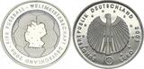 Bundesrepublik Deutschland - BRD 6x 10 € Blister mit Fehlprägung Offizieller Blister 6x 10 Euro 2003 mit seltener Fehlprägung Fußball WM Proof (PP) Blister