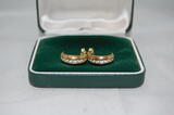 Ohrringe mit Zirkonen, 333 Gold, 1,5cm groß