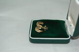 Ohrringe mit Zirkonen, 333 Gold, 1,5cm groß