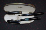 Deutschland 1929, 1961 Ur-Pelikan Jade 1929 und Pelikan Kondor 1961 in Etui EF