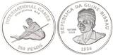 Guinea 2x 250 Pesos 1984 Reck Schwebebalken, Wettkampf Spanien 82 Proof